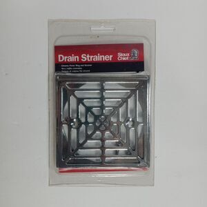 Sioux Chief Drain Strainer 821-2SCQPK2 Chrome Finish Ring/Strainer Square 4 1/4